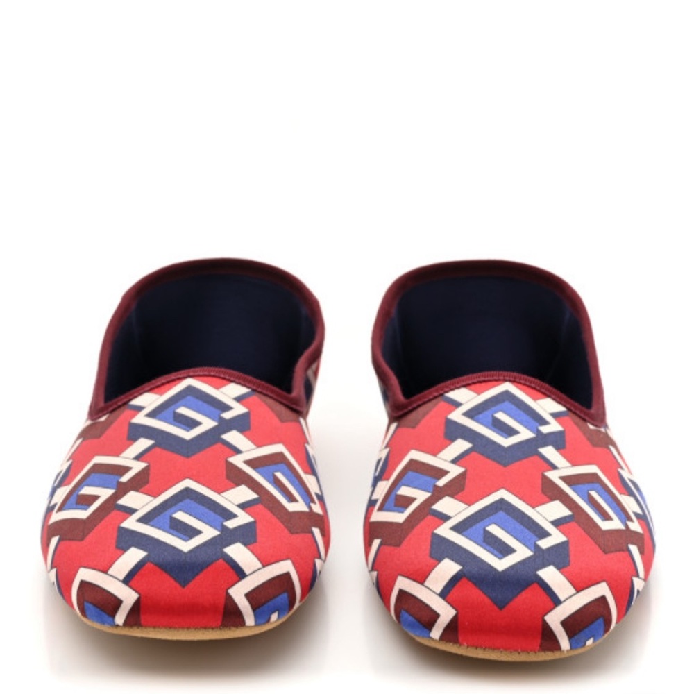 Authentic Gucci Geometric G Print Loafers Slippers